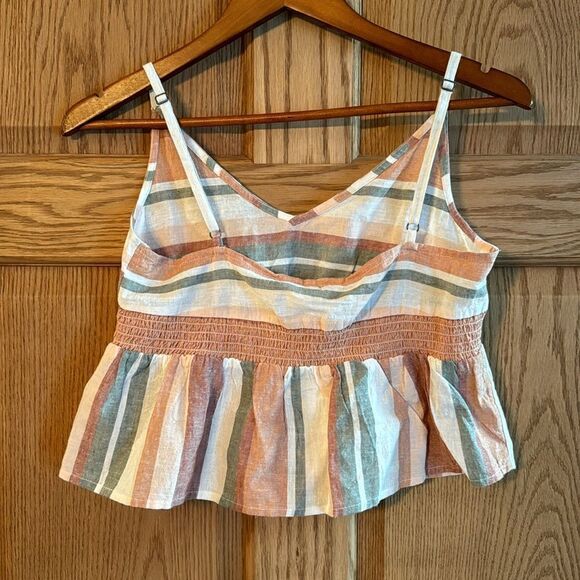 ROXY About Paradise Linen Blend Crop Top *NWT* - Picture 15 of 15